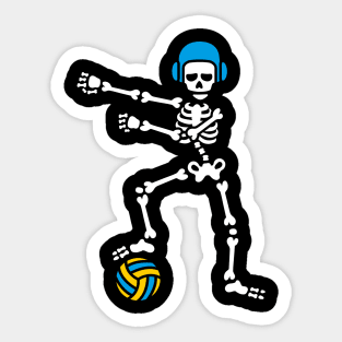 Water polo FLOSS FLOSSING skeleton Halloween Sticker